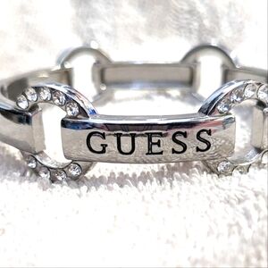 Guess chain link bracelet silver toned